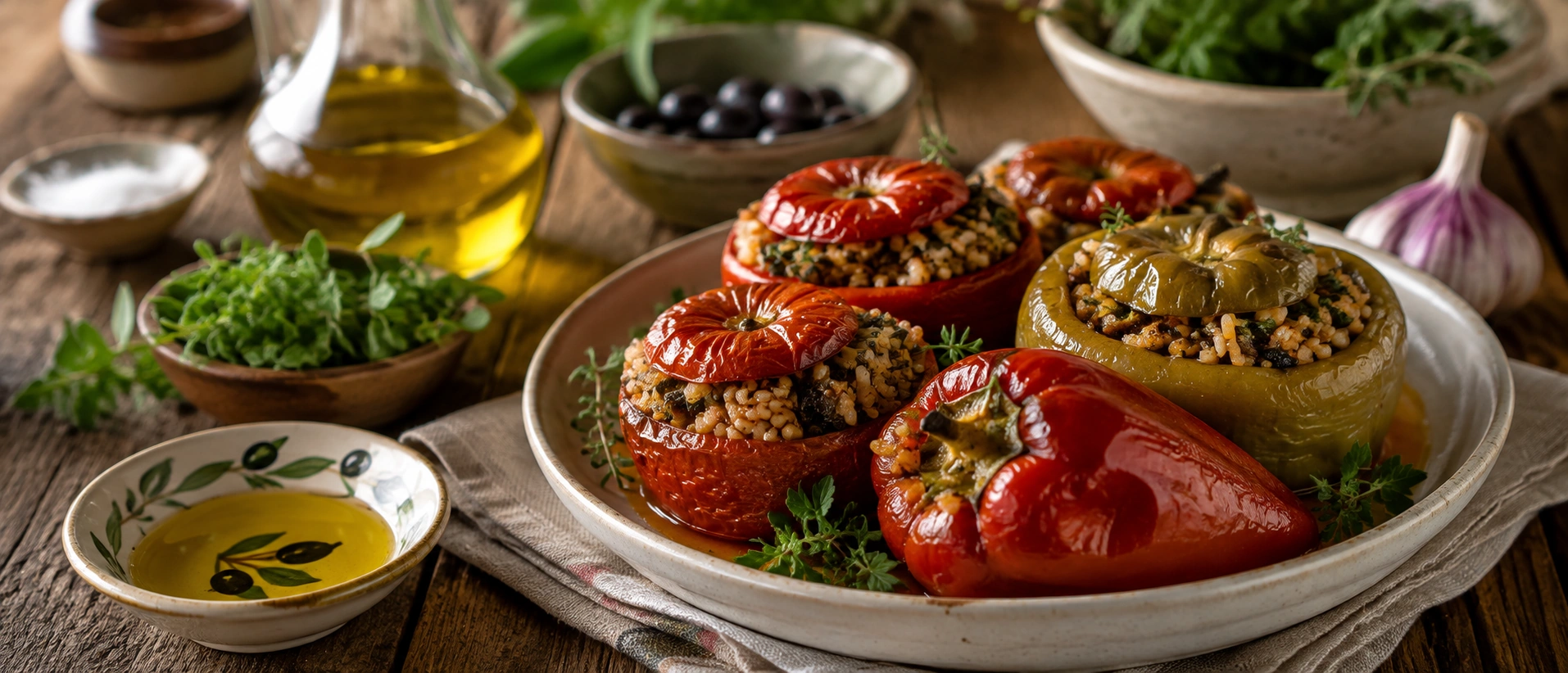 Gemista — stuffed tomatoes & peppers