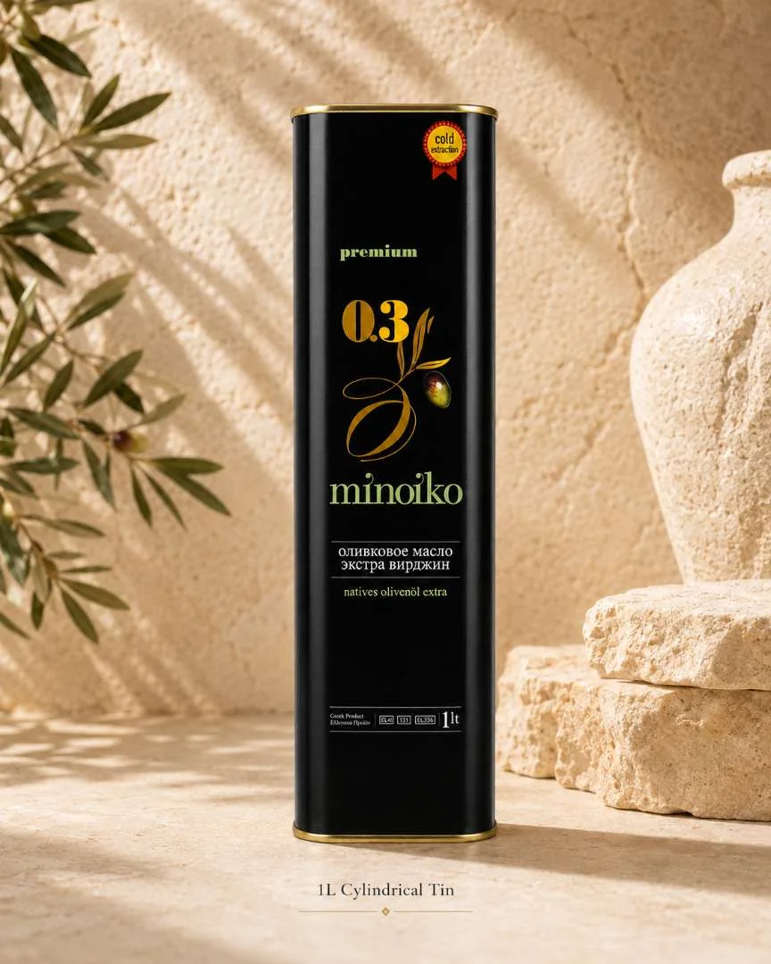Minoiko Premium 1 litre cylindrical tin