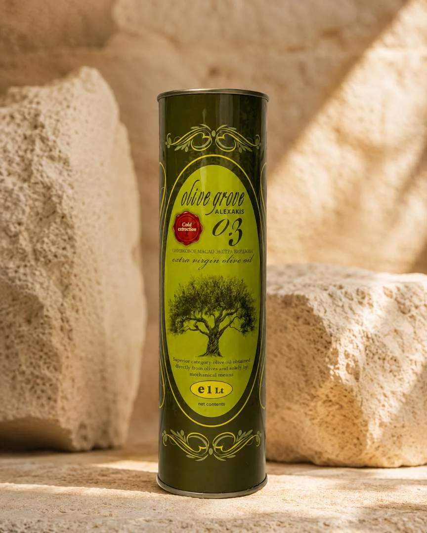 Alexakis Olive Grove 1 litre cylindrical tin